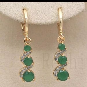 18K Gold Filled green Ziron Jewelry